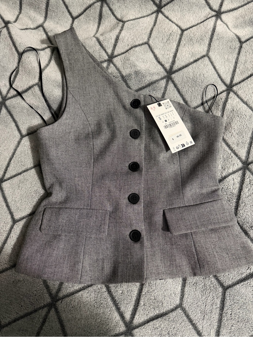 Zara Asymmetric Tailored Vest
